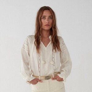 Maison Hotel La Dentelle Perla Blouse Size XS